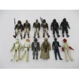 A collection of twelve Star Wars original figurines (all dated 1981 & 1982) including four Lando