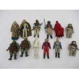 A collection of twelve Star Wars original figurines (all dated 1983) including Imperial Emperor