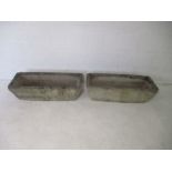 Two stone garden troughs.