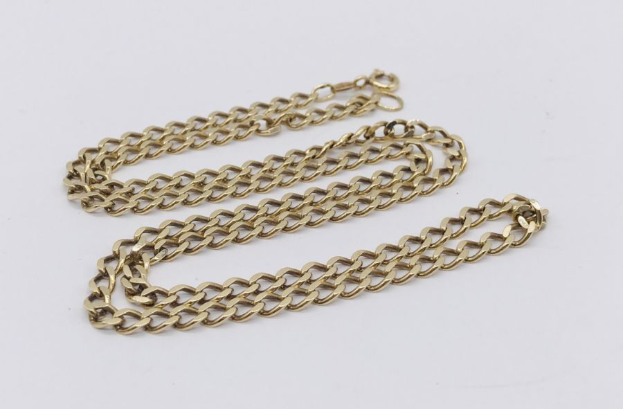 A 9ct gold figaro chain, weight 13.2g