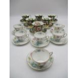 A part Royal Albert tea set "Provincial Flowers (some seconds) along with a Shelley coffee set