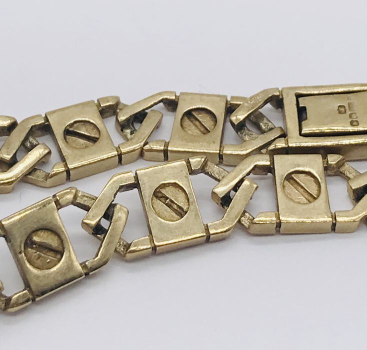 A 9ct gold bracelet, weight 14.1g - Image 2 of 2