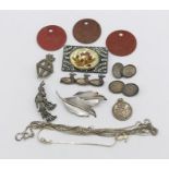 A collection of silver jewellery etc.