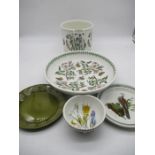 A collection of Portmerion china including a large bowl, jardiniere etc.