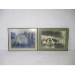 Two Oriental watercolours, signed by artist.