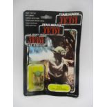 A Palitoy Star Wars Return Of The Jedi "Yoda, The Jedi Master" figurine in original packing with