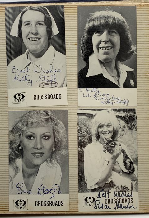 An album of signed crossroads publicity photos and Christmas cards - most personally addresses to " - Image 5 of 9