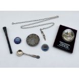 A small collection of hallmarked silver items