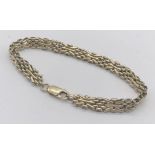 A 9ct gold bracelet, weight 12.8g