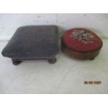 Two antique Victorian foot stools.