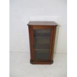 An Edwardian inlaid mahogany display cabinet, height 90cm.