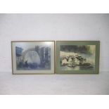 Two signed Oriental watercolours