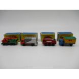 A collection of four boxed Matchbox Series Lesney Product die-cast vehicles including Ford Refuse