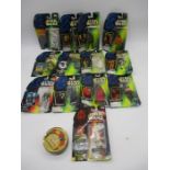 A collection of Kenner Star Wars "The Power of The Force" figurines including Yoda, R2-D2, Han Solo,