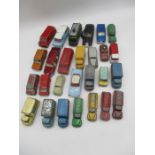 A collection of vintage die-cast vehicles including Dinky Toys, Corgi, Tri-ang etc