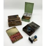 A collection of Post Office vintage hand date stamps in boxes with date blocks etc, all marked for