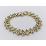 A 9ct gold bracelet, weight 21.7g