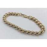 A heavy 9ct gold bracelet, weight 28.2g