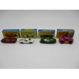 A collection of four boxed Matchbox Series Lesney Product "Superfast" die-cast cars including