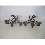 A pair of ironwork 'Great Hall' candle sconces.