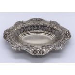 A Victorian pierced sweetmeat style dish, Birmingham 1897, weight 80.7g