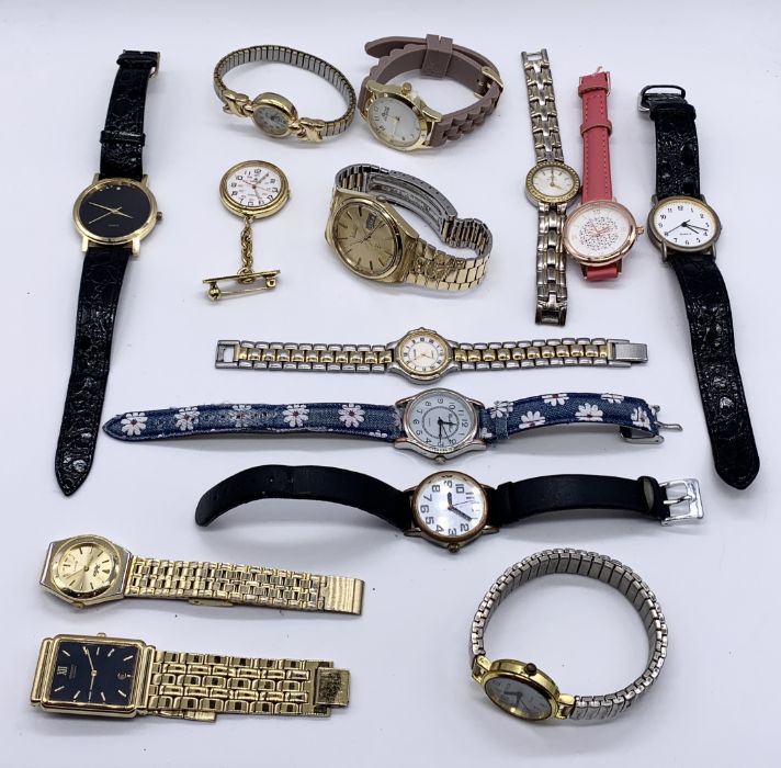 A collection of various watches including Seiko