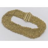 A 9ct gold mesh bracelet weight 18.6g