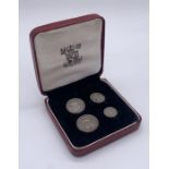 A cased set of 1895 Victorian Maundy Money