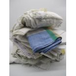 A large collection of vintage linen.