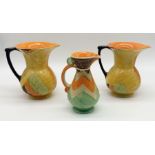 Three Myott Art Deco jugs