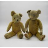 An antique teddy bear along with one other, both with growlers A/F