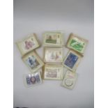 A selection of stamp postcards.