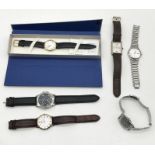 A small collection of watches including Tissot, Services, Accurist etc.