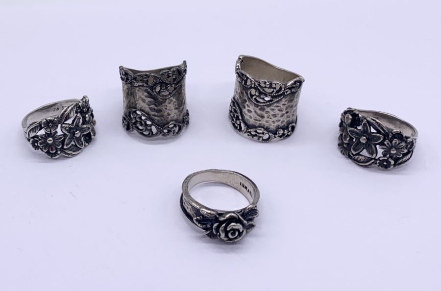 A collection of eight 925 silver rings along with two other 925 rings - Image 2 of 3