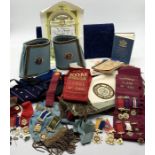 A collection of Buffalo regalia including books, medallion, etc all named to John Kavanagh of