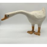 A life size Papier Mache freestanding model of a goose 73cm x 31cm