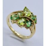 A tourmaline dress ring set in 9ct gold