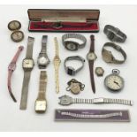 A collection of vintage watches including Ingersoll, Sekonda etc.