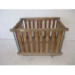 An industrial wooden slatted bobbin trolley - from Axminster Carpets