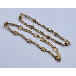 Two 9ct gold bracelets, total weight 9.7g