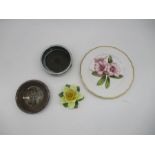A Spode fine bone china plate, along with various studio pottery etc.