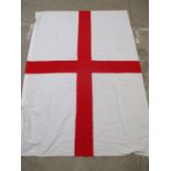 A vintage hand-made St George's flag - length 210cm, width 145cm