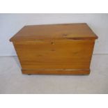 A Victorian pine blanket box