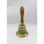 An Air Raid Precautions (ARP) brass hand bell.