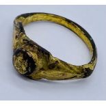 A Roman gilded bronze ring with certificate of authenticity