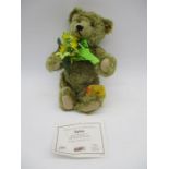 A limited edition Danbury Mint Steiff "Dylan" teddy bear, a handmade blonde bear from the "Steiff
