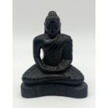 A hardwood carved Indian Buddha