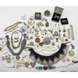 A collection of costume jewellery etc.