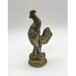 An early 20th century bronze car mascot modelled as a cockerel height 12cm.