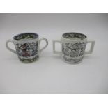 Two 19th century "God Speed the Plough" loving mugs